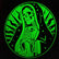 Patch - Santa Muerte Rubber - Selvlysende