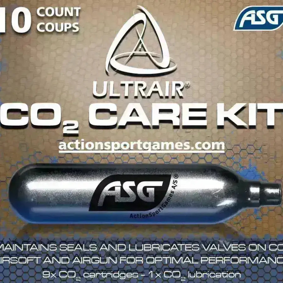 12g Co2 Patroner - 9 vanlige + 1 Rensepatron - Game-On.no