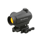 Vector Optics Maverick 1x22 GenII - Sort - skrått forfra med QD-montasje