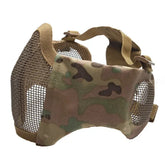 Mesh Maske med Kinnpute og Ørebeskyttelse - Multicam