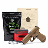 Glock 19X FDE - Gass Softgun med Blowback - Pakkesett