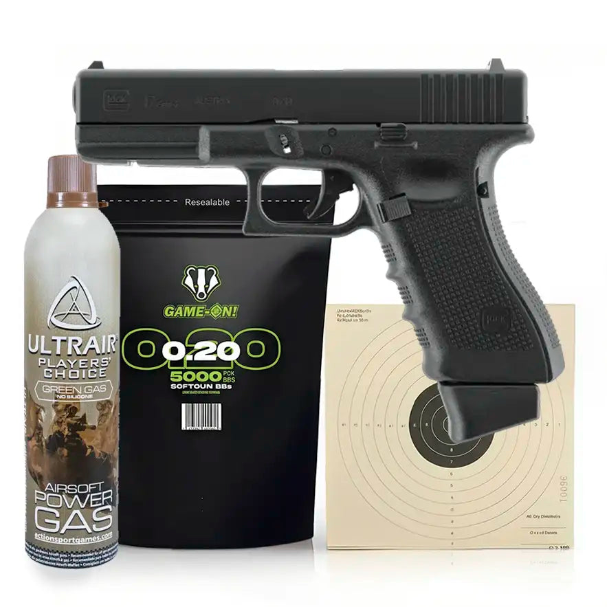 Glock 19 Gen4 softgunpakke - 1 flaske gass & 5000 kuler – Game-On.no