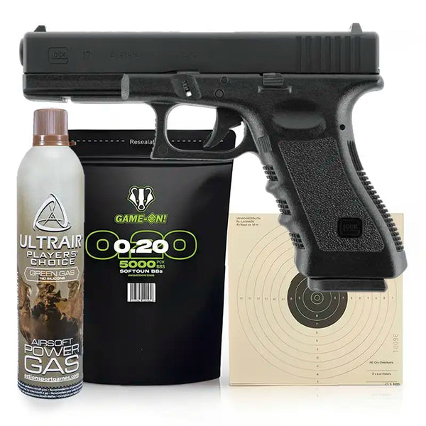 Glock 17 GEN3 CNC - Gass Softgun med Blowback - GHK Premium