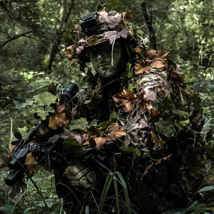 3D Ghillie / Kamuflasjedrakt 2.0 med Skulderfeste - Amber og Everglade - Game-On.no