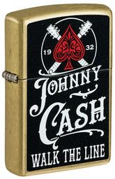 Zippo – Johnny Cash «Walk the Line» – Street Brass Lighter