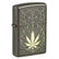 Zippo Lighter - Cannabis Design Black Ice