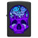Zippo Lighter - Blacklight Skull Design - Matt Svart Lighter