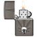 Zippo Lighter - Cannabis og 3D Hodeskalle