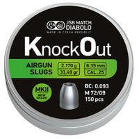JSB KnockOut Slugs 6.35mm 33.49gr - 150stk