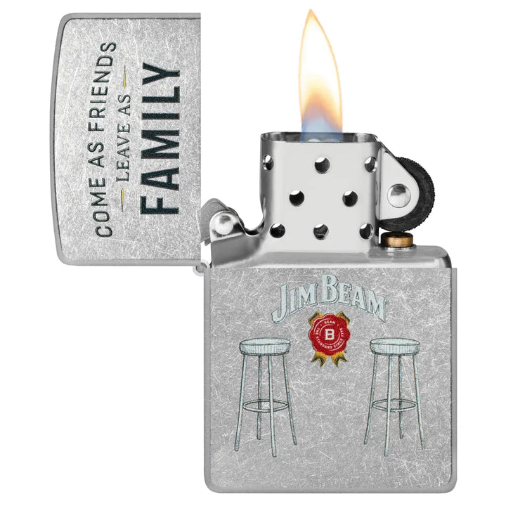 Zippo – Jim Beam® Barstools Motiv – Street Chrome Lighter - Game-On.no