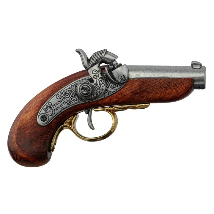 Deringer Philadelphia 1850 Replika – Lommepistol i Metall og Tre - Game-On.no