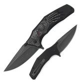 EDC Skull Foldekniv med Belteklips