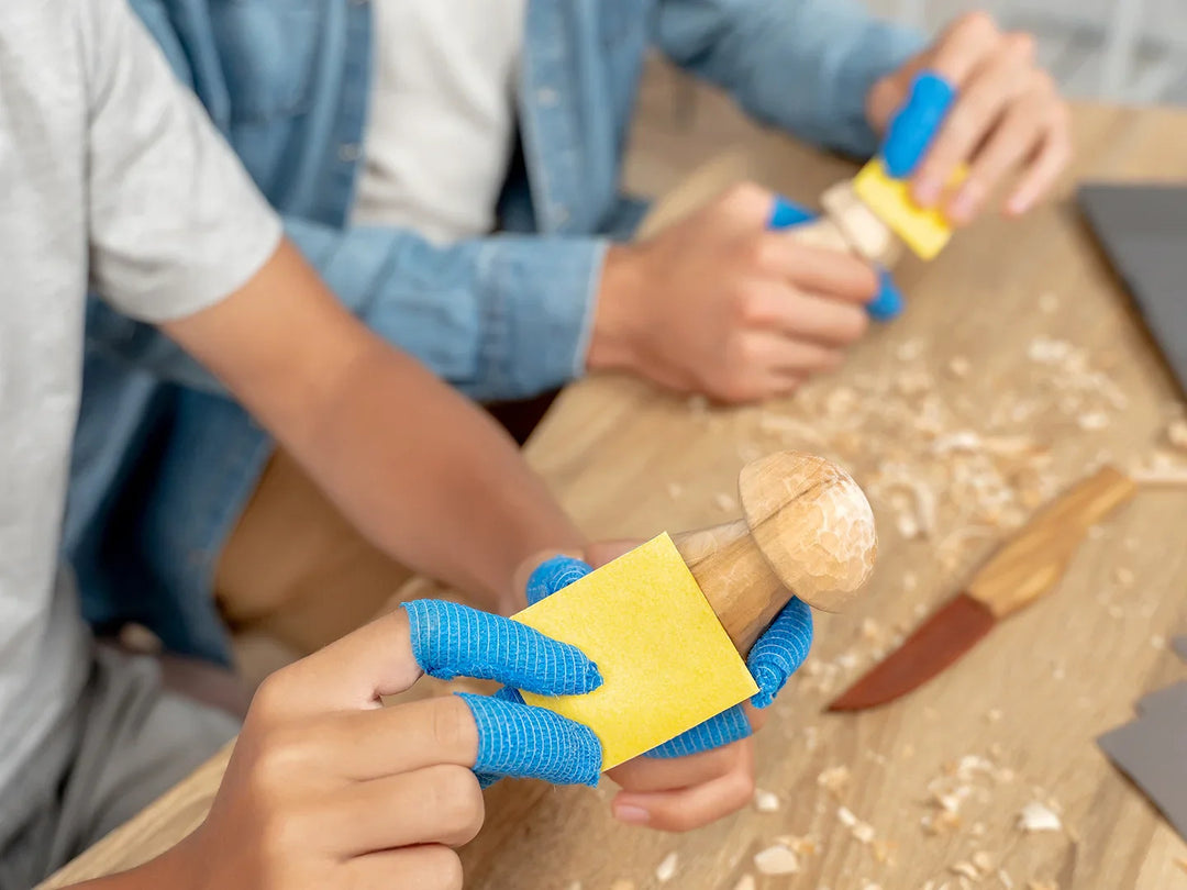 DIY09 Familie Treskjæresett - 2stk Kniver - Alt du trenger inkludert!