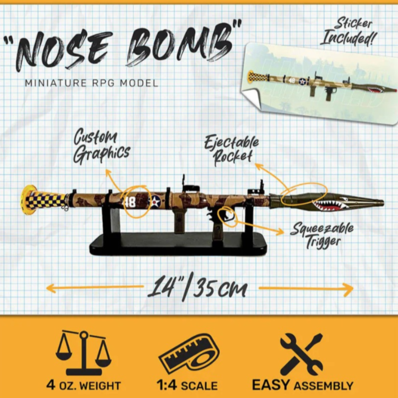 Mini "Nosebomb" RPG Granatkaster - Replika Modell - Limited Edition