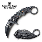 Taktisk Karambit Style Foldekniv - Drage Motiv
