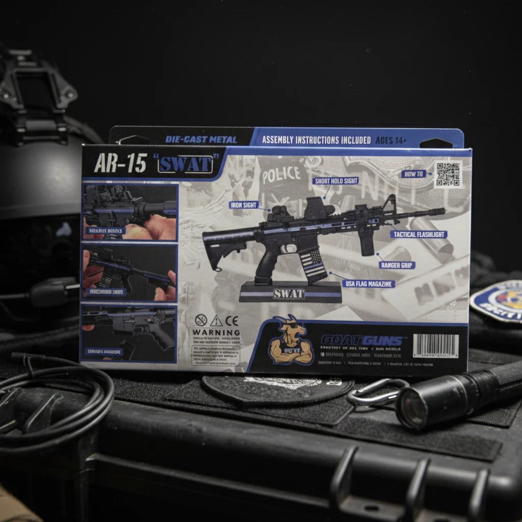 Goatguns - Mini AR15 Thin Blue Line/SWAT Special Edition - Replika Modell - Game-On.no