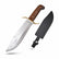 WT - Håndlaget Wood Bowie Kniv med Lærslire