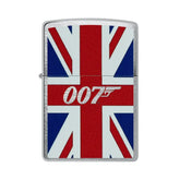 Zippo - James Bond Union Jack Motiv - Brushed Chrome Lighter