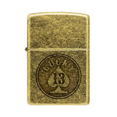 Zippo - Lucky 13 Motiv - Antique Brass Lighter