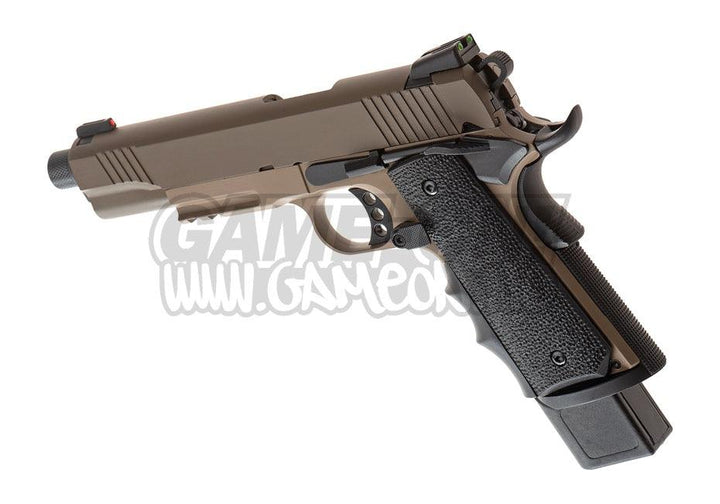 AA - 1911 Extended Gassdrevet Softgun Pistol - Desert - Game-On.no