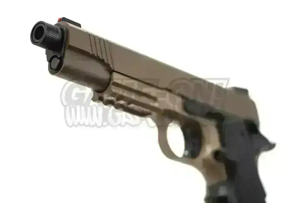 AA - 1911 Extended Gassdrevet Softgun Pistol - Desert - Game-On.no