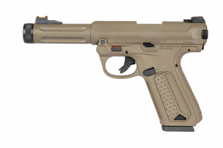 Action Army - AAP-01 Assassin Semi/Fullauto Softgun Pistol - Tan - Game-On.no