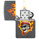 Zippo Rietveld Flaming Skull Lighter