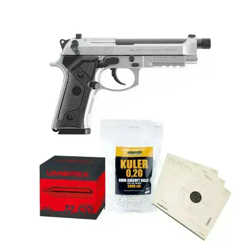 Beretta M9A3 FM INOX Co2 - Pakkesett - Game-On.no