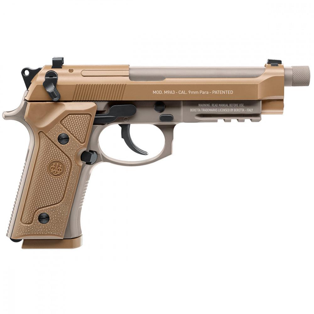 Beretta M9A3 FULL AUTO Luftpistol med Blowback - TAN - 4.5mm BB - Game-On.no