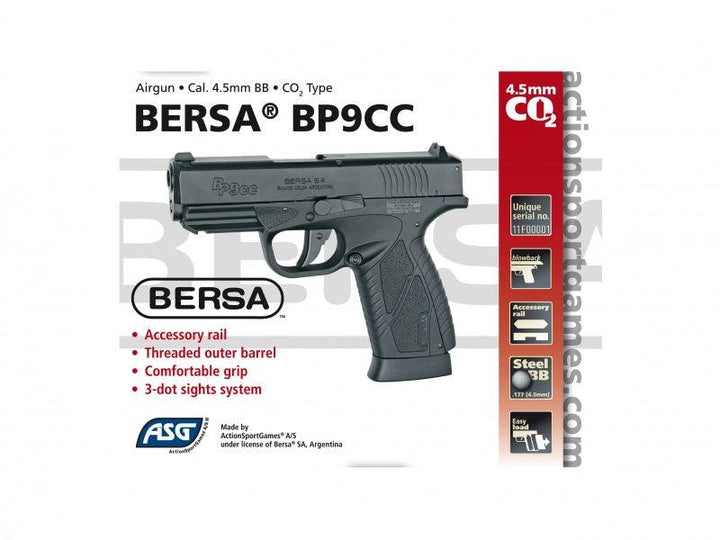 BERSA BP9CC - 4.5mm BB - Blowback - Game-On.no