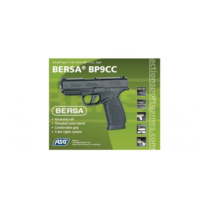 Bersa BP9CC Co2 Drevet Softgunpistol med Blowback - Game-On.no