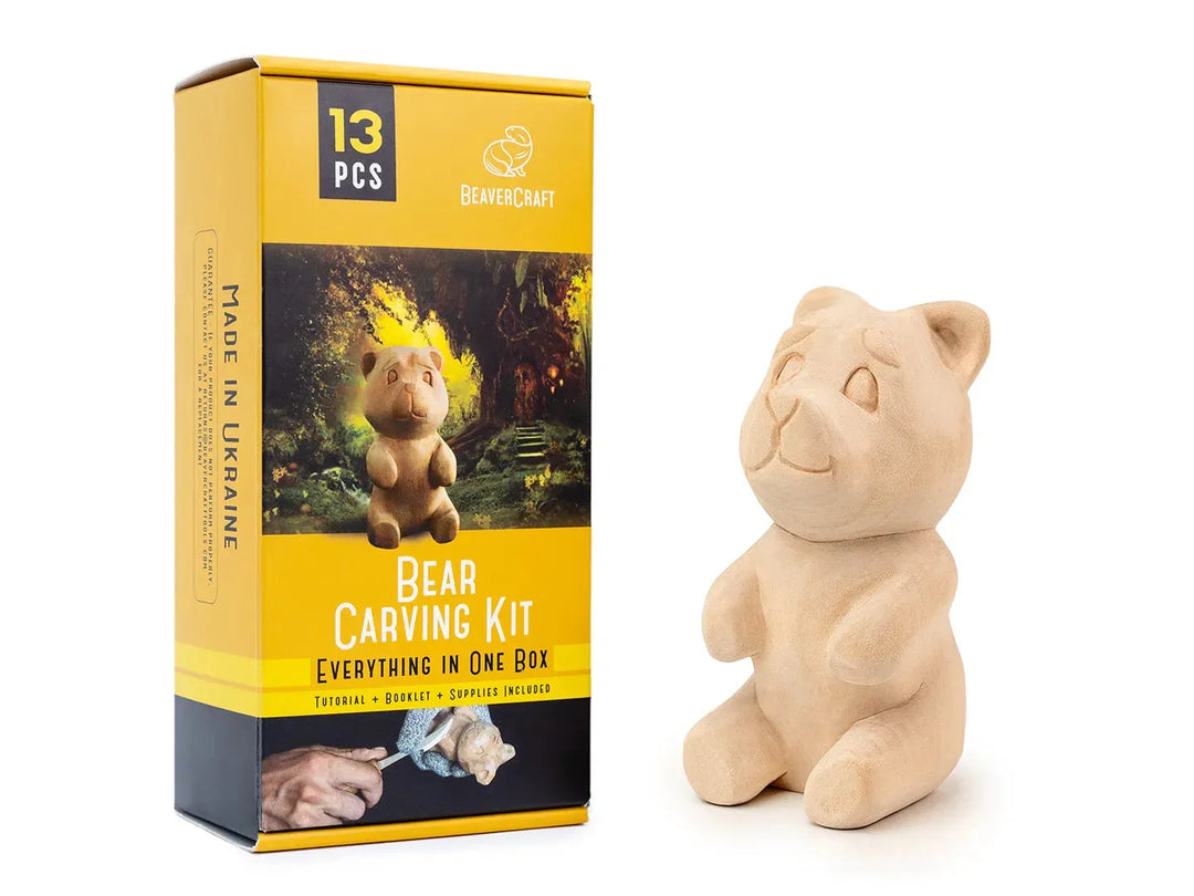 Bjørn Treskjæresett med alt Inkludert - Pakke - Game-On.no