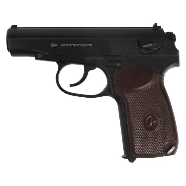 Borner Makarov PM1 CO2 luftpistol 4.5mm BB, fra siden