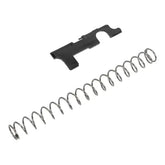 Fjær og selector plate som vises sammen med Specna Arms Aether HAL ETU gearbox