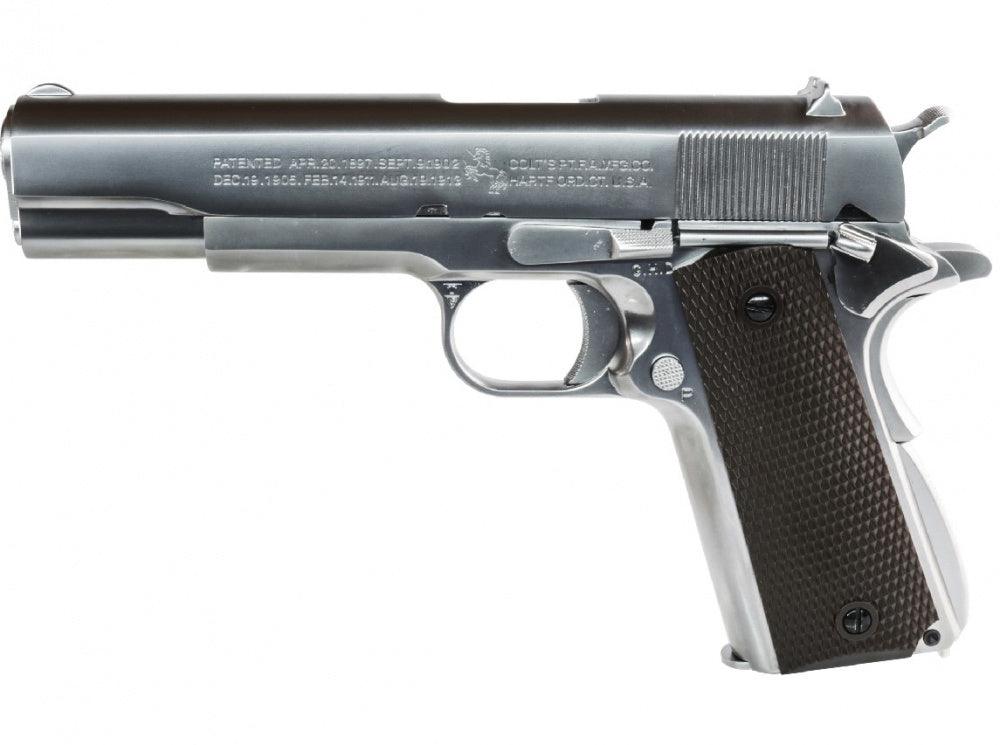 Colt 1911 - Full Metall Softgun Pistol CO2 - Sølv - Game-On.no