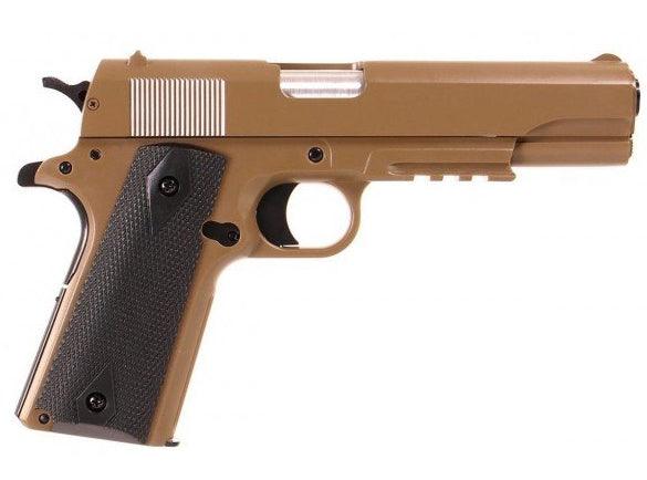 Colt 1911 HPA Fjærdrevet Softgun med Metallslide - Dark Earth - Game-On.no