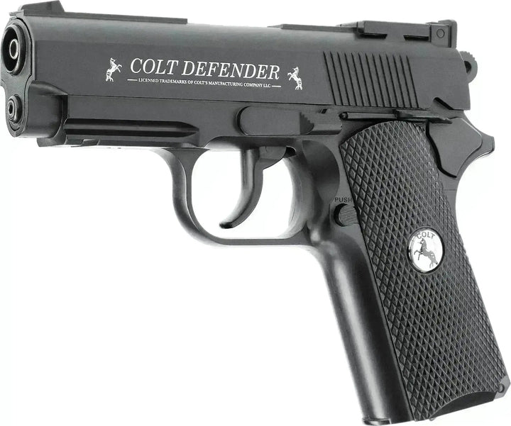 Colt Defender 4.5 mm Co2 Luftpistol Sort – Fullmetall og 16 skudds magasin - Game-On.no