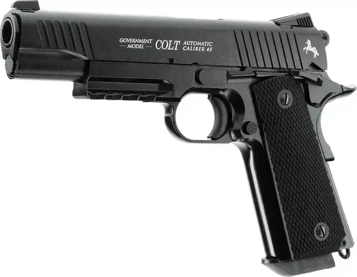 Colt M45 CQBP CO₂ Luftpistol Sort 4.5mm – Blowback og fullmetall - Game-On.no