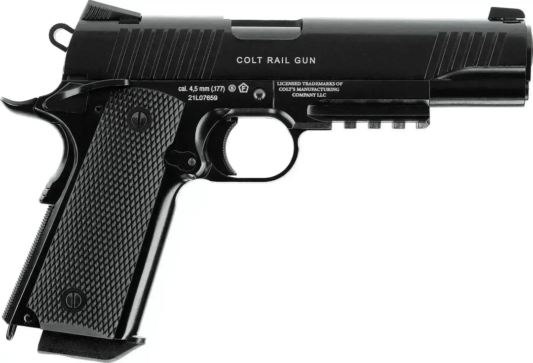 Colt M45 CQBP CO₂ Luftpistol Sort 4.5mm – Blowback og fullmetall - Game-On.no