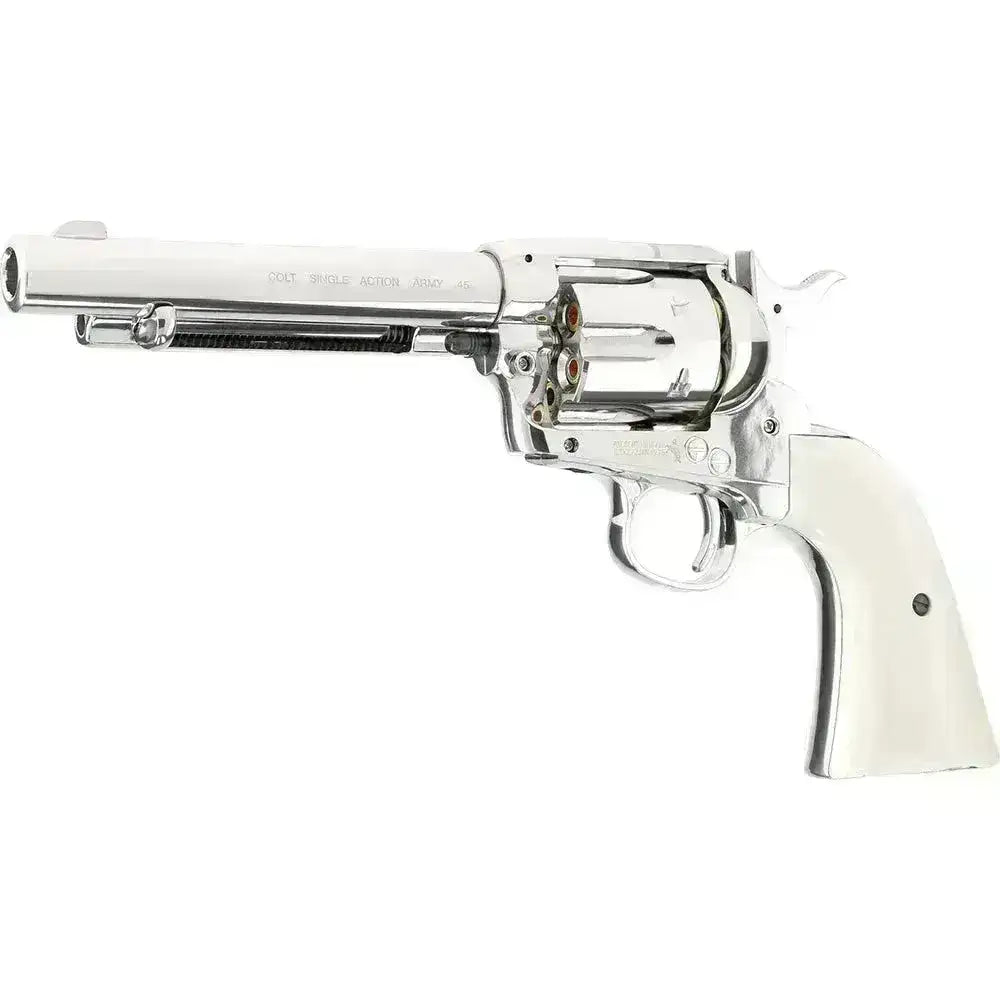 Colt Peacemaker SAA .45 - 4.5mm BB - Nickel - Game-On.no
