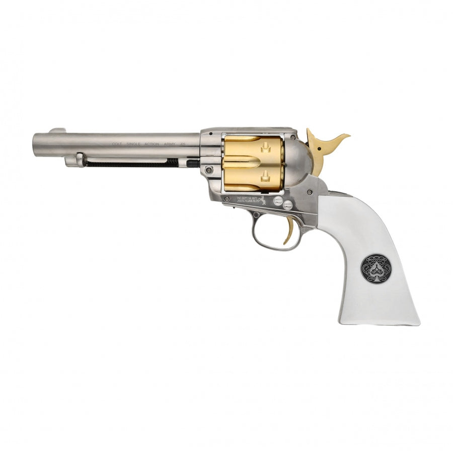 Peacemaker SAA .45 Smoke Wagon - CO2 Drevet Revolver - 4.5mm Pellets