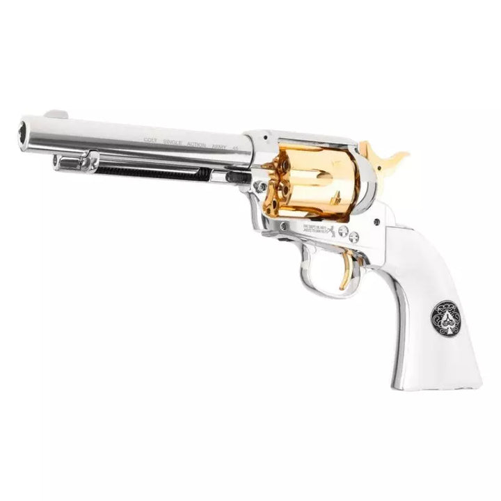 Peacemaker SAA .45 Smoke Wagon - CO2 Drevet Revolver - 4.5mm Pellets