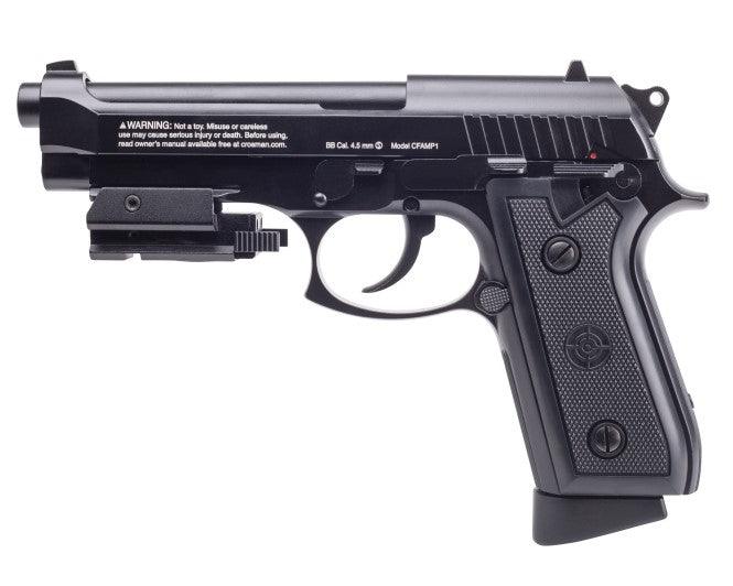 Crosman P1 Luft Pistol CO2 - 4.5mm BB Semi/Fullauto med Laser - Game-On.no