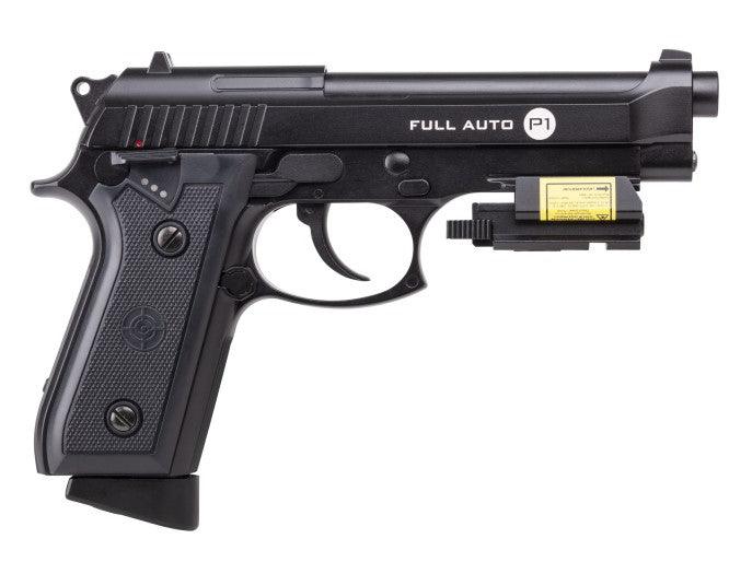 Crosman P1 Luft Pistol CO2 - 4.5mm BB Semi/Fullauto med Laser - Game-On.no