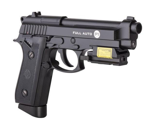 Crosman P1 Luft Pistol CO2 - 4.5mm BB Semi/Fullauto med Laser - Game-On.no