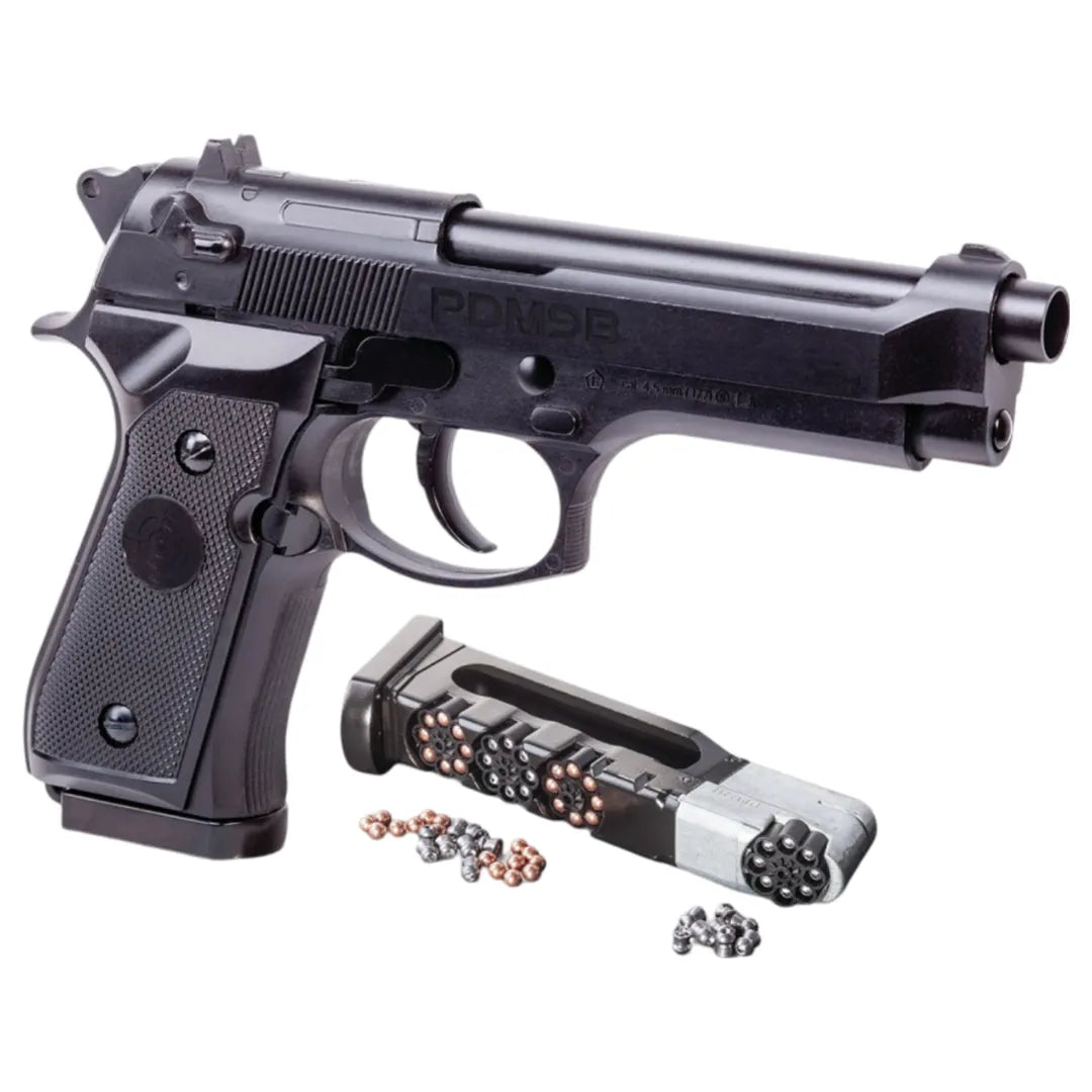 PDM9B Dual Ammo Luftpistol med Blowback - 4.5mm