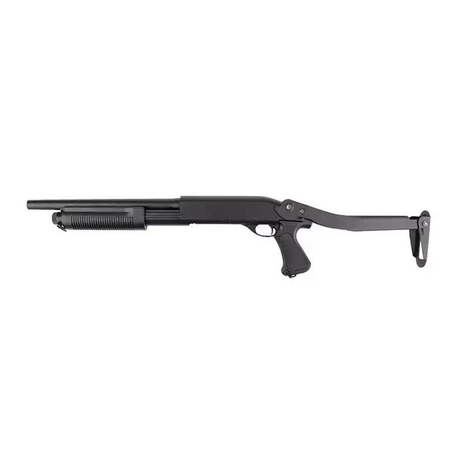 CYMA - M870 Taktisk CQB Softgun Hagle med Foldbar Kolbe - 3 Skudds Pump - Game-On.no