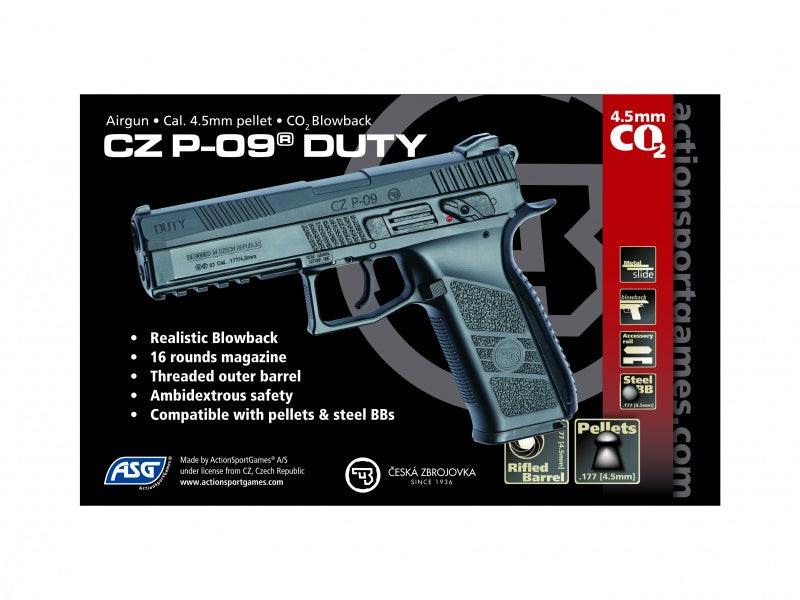 CZ P-09 Luftpistol med Blowback SORT - 4.5mm Pellets - Game-On.no