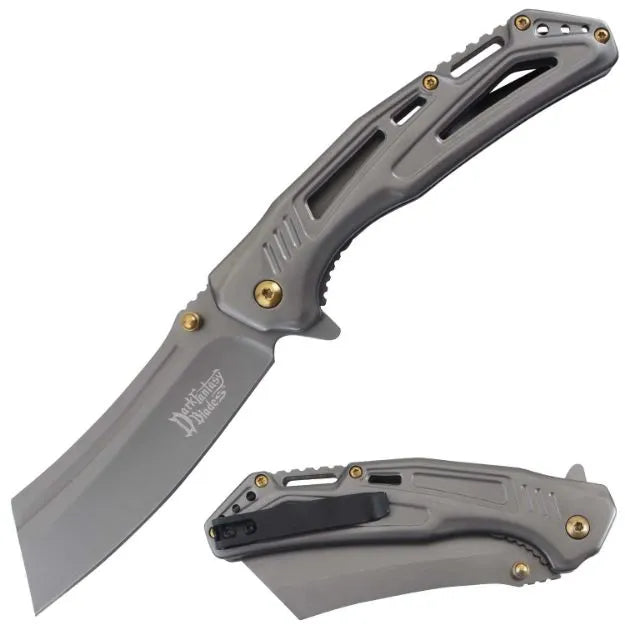 Dark Fantasy - Cleaver Blade Foldekniv - Grå - Game-On.no
