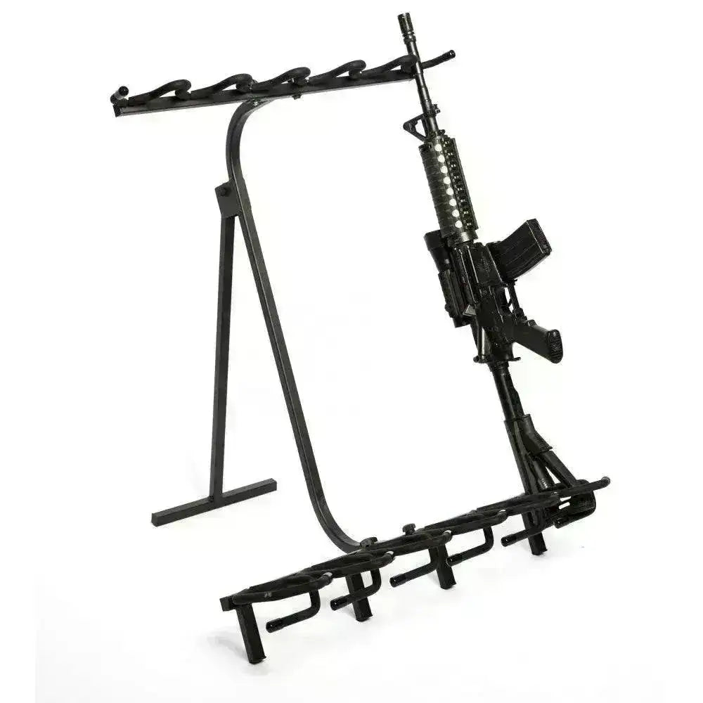 Deluxe våpenstativ i stål – Oppbevaring for opptil 6 rifler - Game-On.no